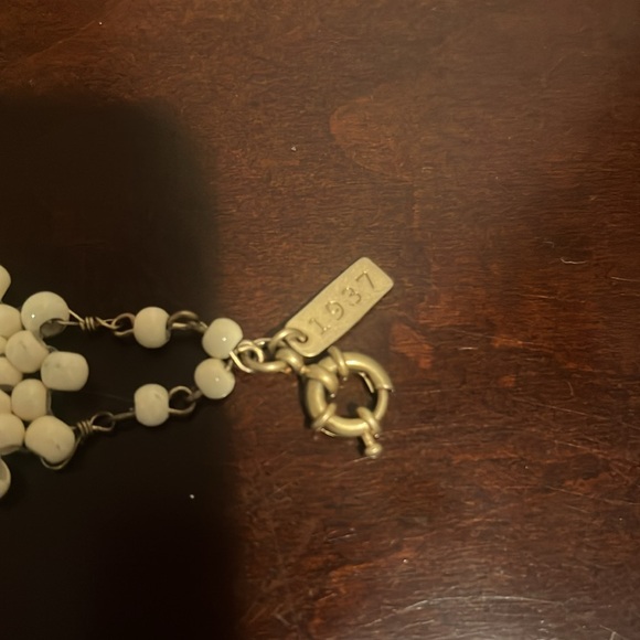 Madewell Cream Beaded Bracelet - 7 inches long